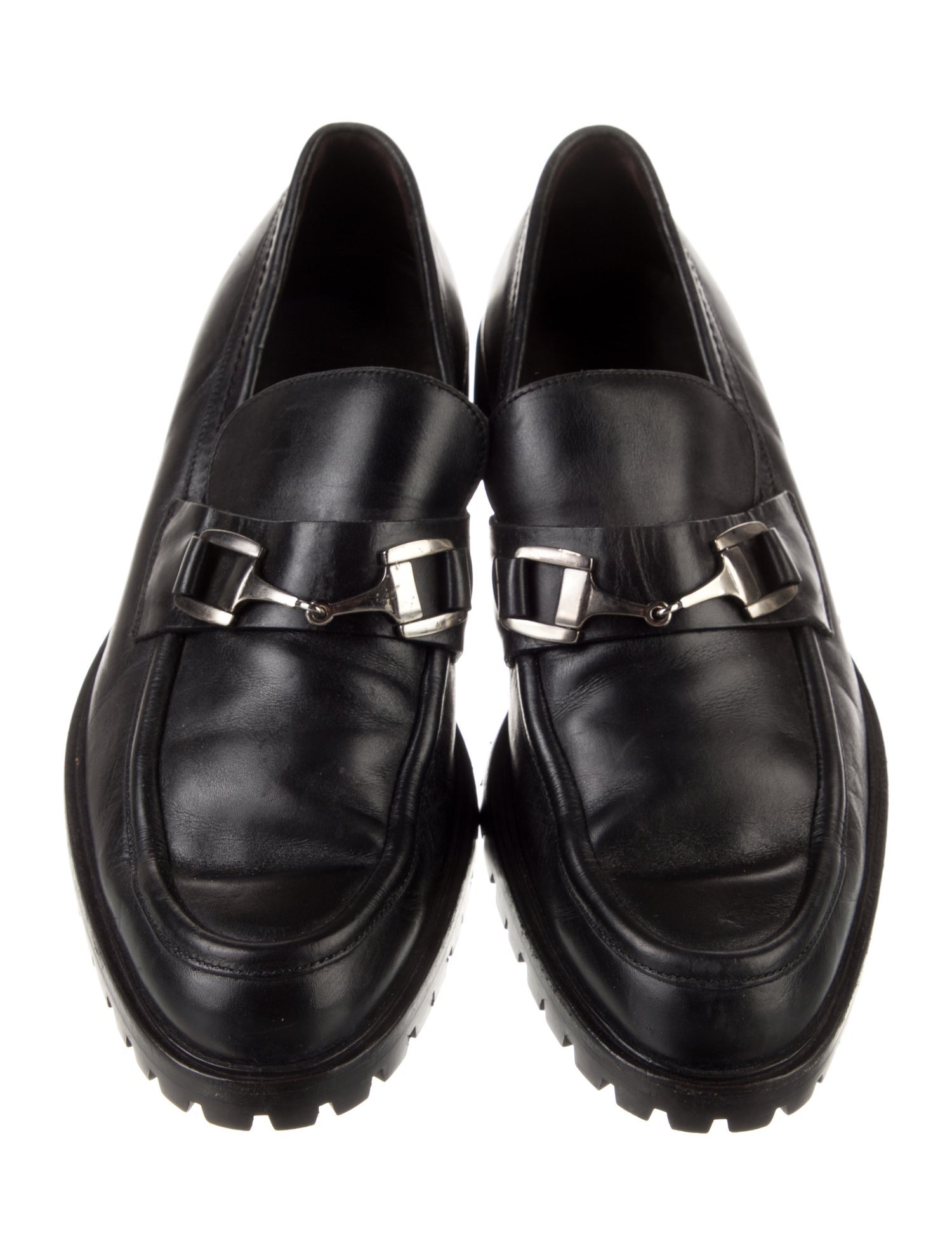 Gucci Horsebit Accent Leather Loafers